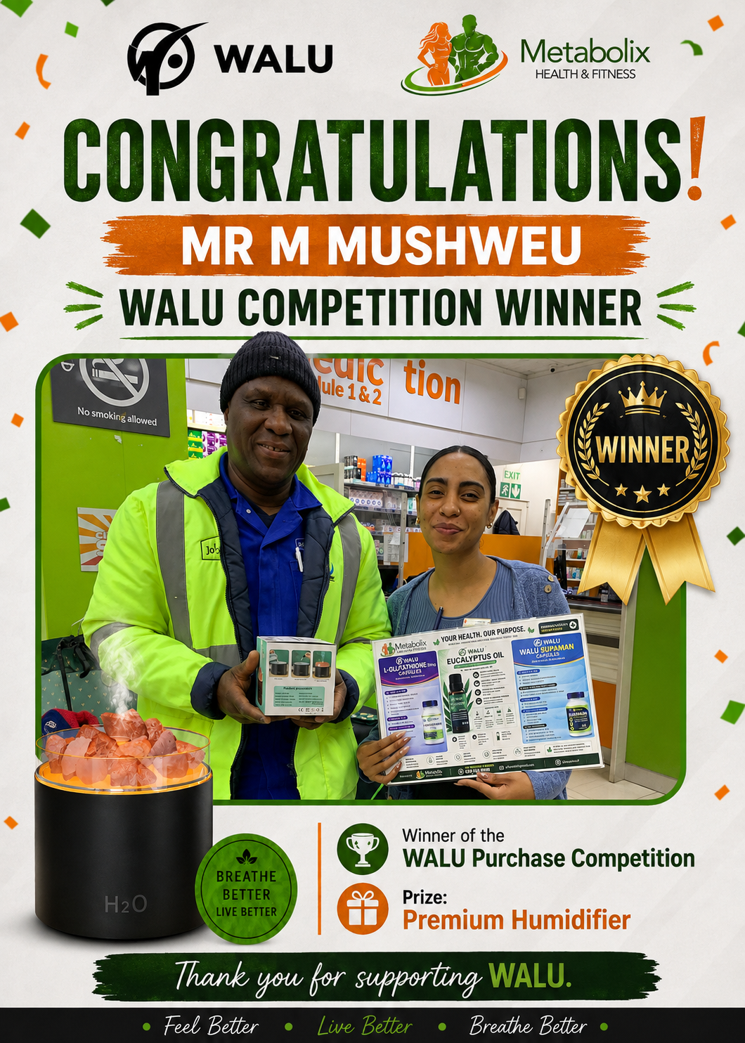 WALU Customer winner